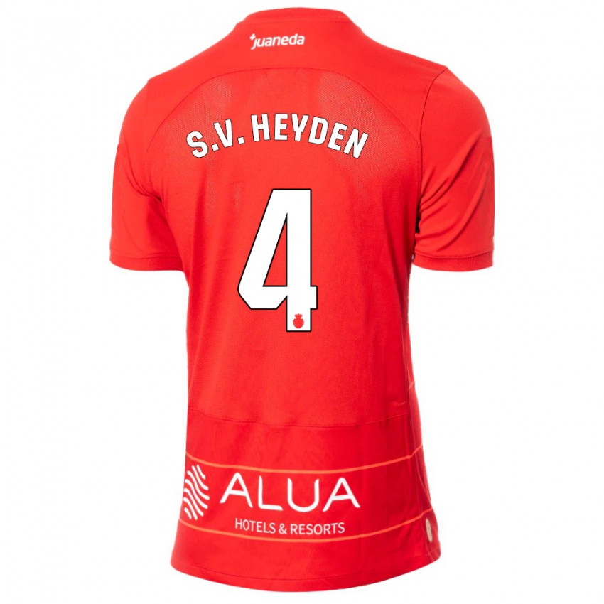 Damen Siebe Van Der Heyden #4 Rot Heimtrikot Trikot 2023/24 T-Shirt Österreich