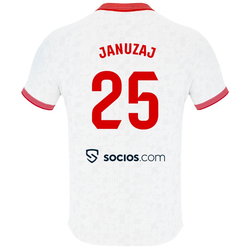 Damen Adnan Januzaj #25 Weiß Heimtrikot Trikot 2023/24 T-Shirt Österreich