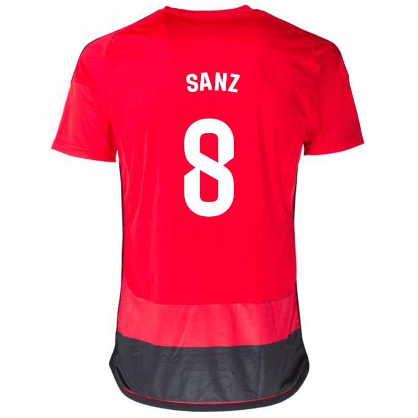 Damen Álvaro Sanz #8 Rot Schwarz Heimtrikot Trikot 2023/24 T-Shirt Österreich