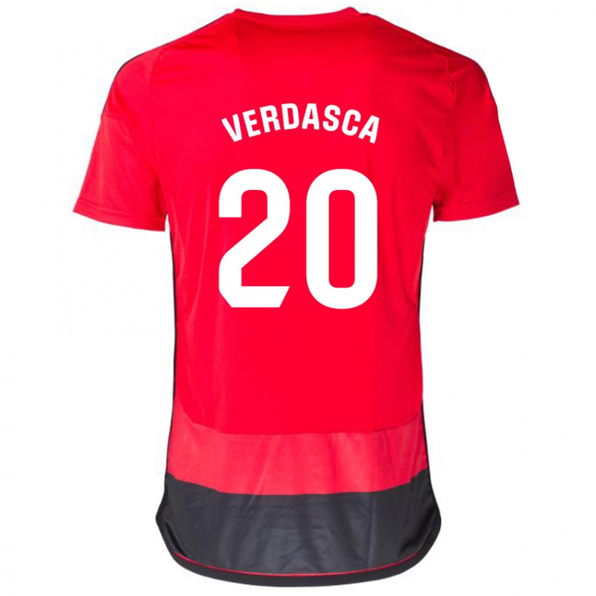 Damen Diogo Verdasca #20 Rot Schwarz Heimtrikot Trikot 2023/24 T-Shirt Österreich