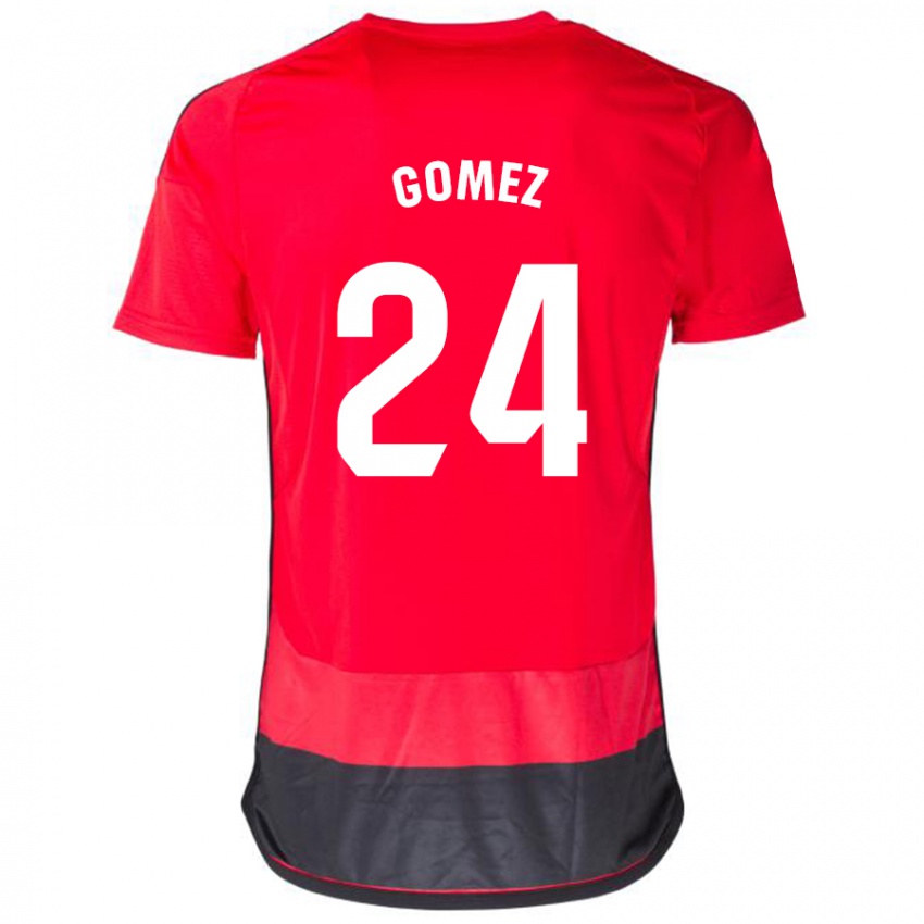 Damen Jonathan Gómez #24 Rot Schwarz Heimtrikot Trikot 2023/24 T-Shirt Österreich