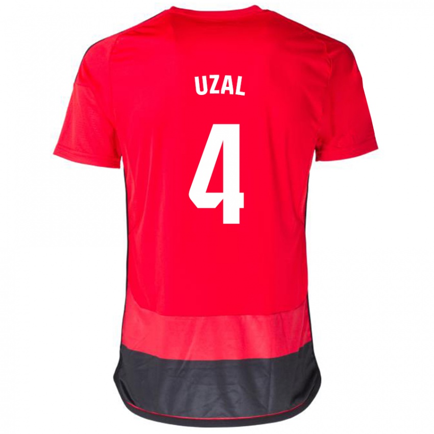 Damen Yeray Uzal #4 Rot Schwarz Heimtrikot Trikot 2023/24 T-Shirt Österreich