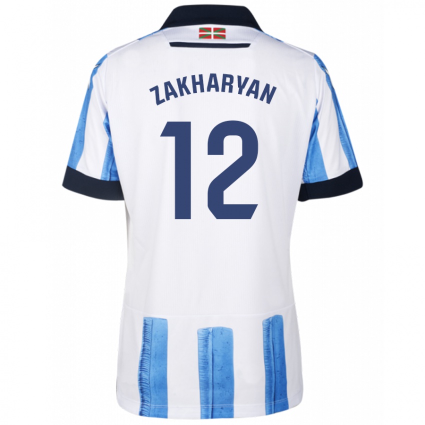 Damen Arsen Zakharyan #12 Blau Weiss Heimtrikot Trikot 2023/24 T-Shirt Österreich