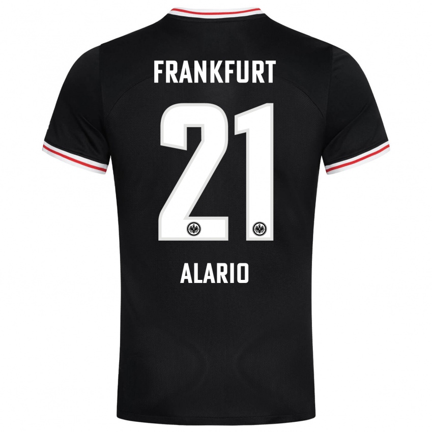 Damen Lucas Alario #21 Schwarz Auswärtstrikot Trikot 2023/24 T-Shirt Österreich