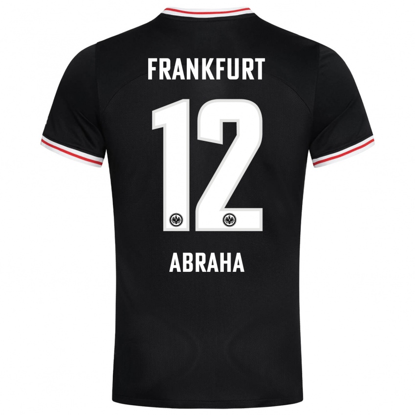 Damen Natnael Abraha #12 Schwarz Auswärtstrikot Trikot 2023/24 T-Shirt Österreich