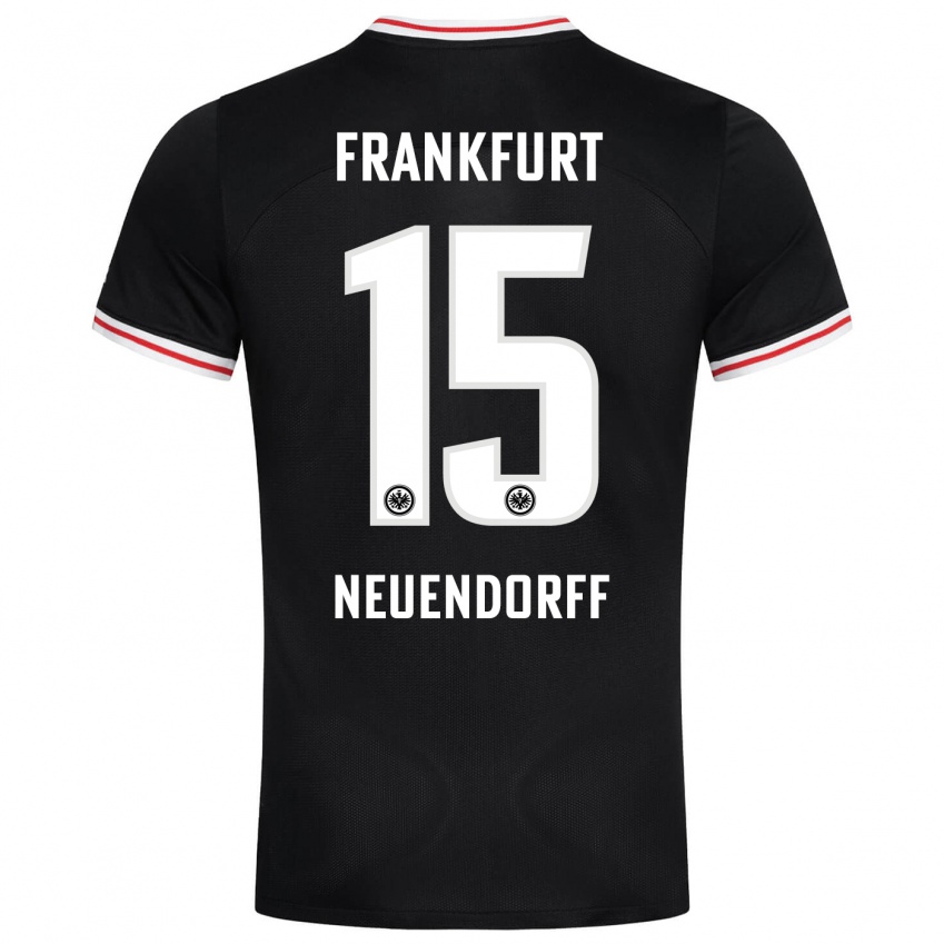 Damen Nilo Neuendorff #15 Schwarz Auswärtstrikot Trikot 2023/24 T-Shirt Österreich