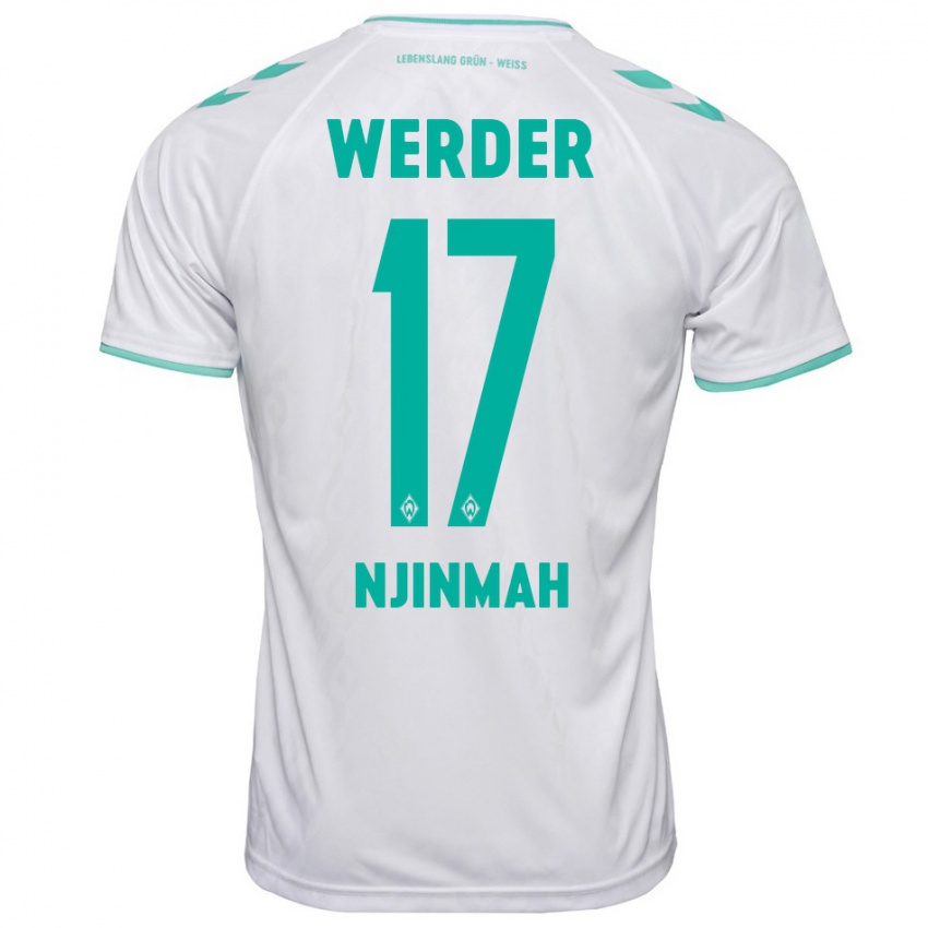Damen Justin Njinmah #17 Weiß Auswärtstrikot Trikot 2023/24 T-Shirt Österreich