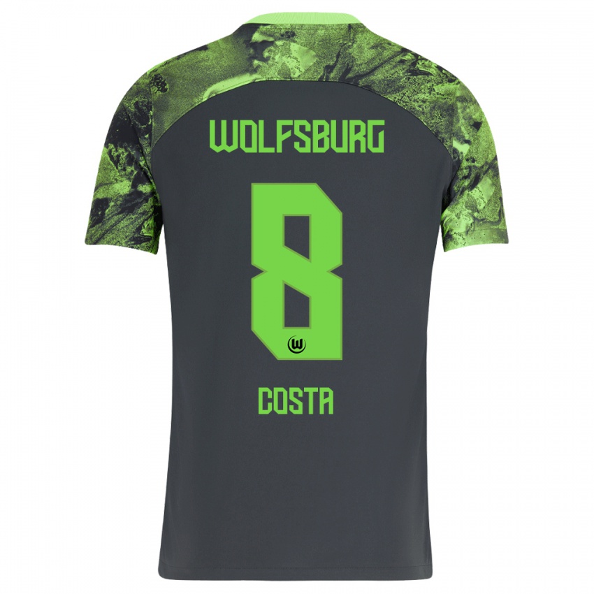 Damen Jesse Costa #8 Dunkelgrau Auswärtstrikot Trikot 2023/24 T-Shirt Österreich
