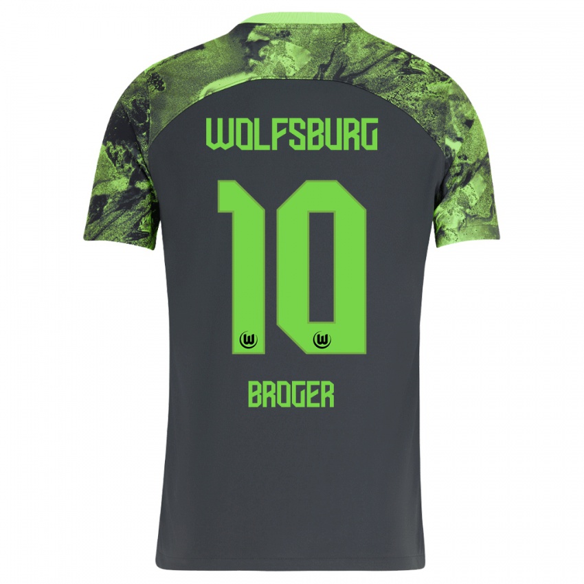 Damen Bennit Bröger #10 Dunkelgrau Auswärtstrikot Trikot 2023/24 T-Shirt Österreich