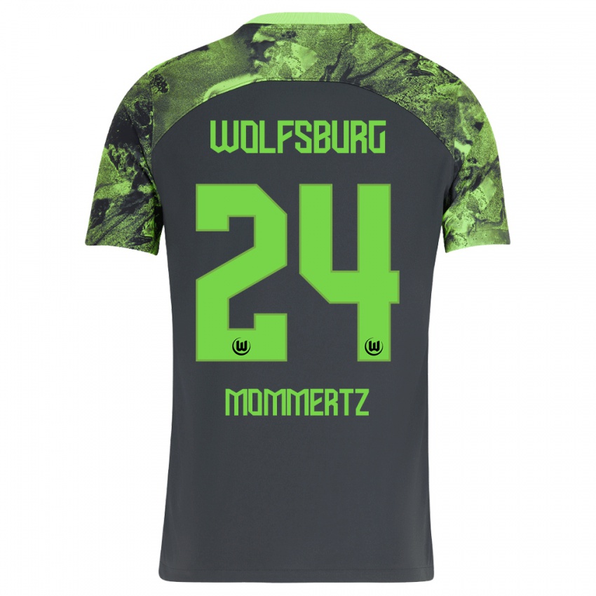 Damen Benjamin Mommertz #24 Dunkelgrau Auswärtstrikot Trikot 2023/24 T-Shirt Österreich