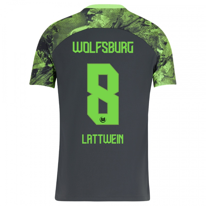 Damen Lena Lattwein #8 Dunkelgrau Auswärtstrikot Trikot 2023/24 T-Shirt Österreich