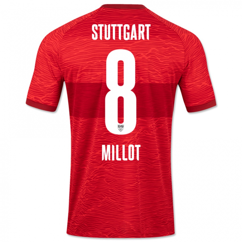 Damen Enzo Millot #8 Rot Auswärtstrikot Trikot 2023/24 T-Shirt Österreich