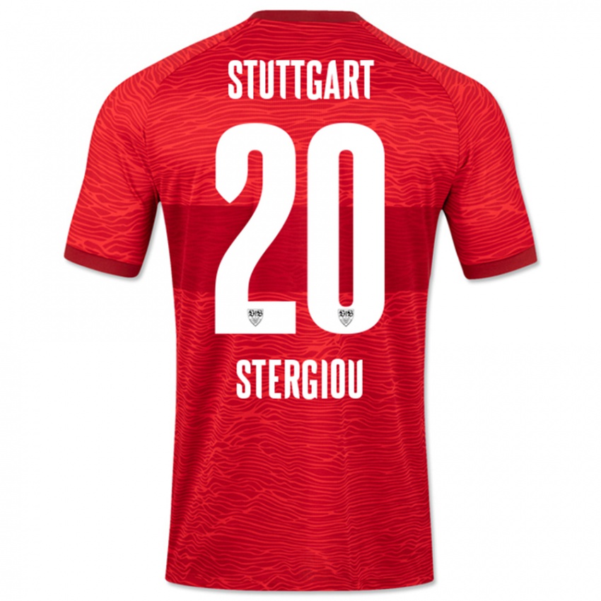 Damen Leonidas Stergiou #20 Rot Auswärtstrikot Trikot 2023/24 T-Shirt Österreich