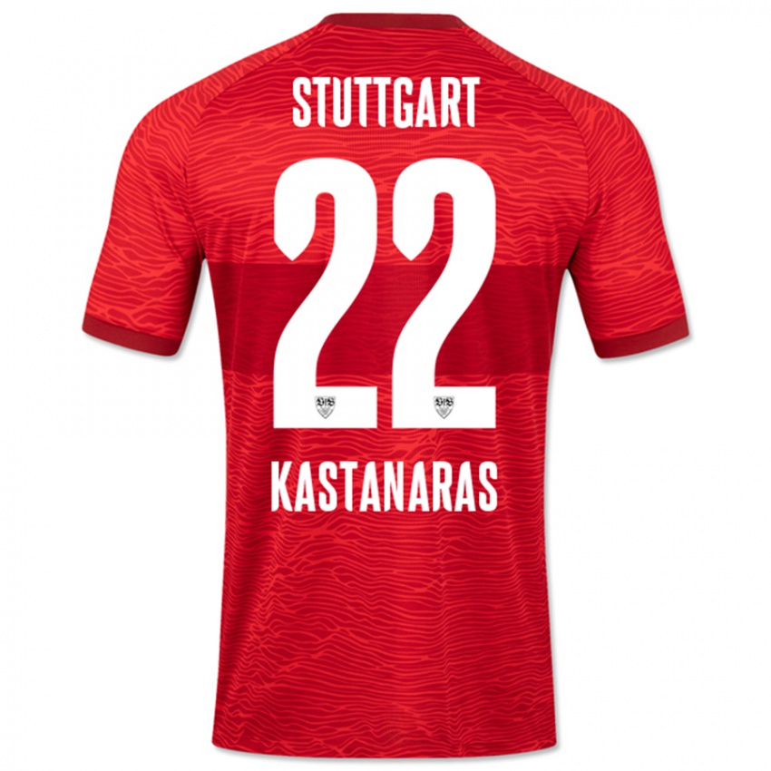 Damen Thomas Kastanaras #22 Rot Auswärtstrikot Trikot 2023/24 T-Shirt Österreich