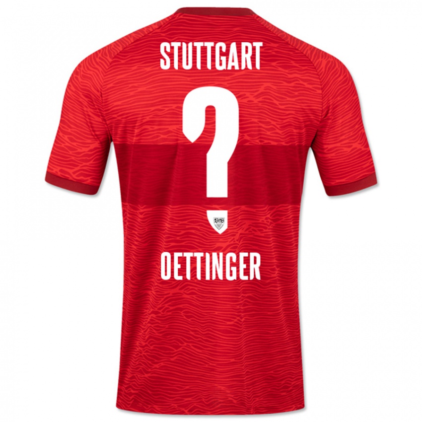 Damen Jannik Oettinger #0 Rot Auswärtstrikot Trikot 2023/24 T-Shirt Österreich