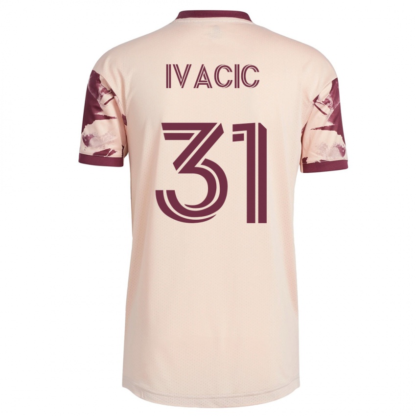 Damen Aljaz Ivacic #31 Cremefarben Auswärtstrikot Trikot 2023/24 T-Shirt Österreich