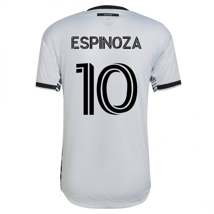 Damen Cristian Espinoza #10 Weiß Auswärtstrikot Trikot 2023/24 T-Shirt Österreich