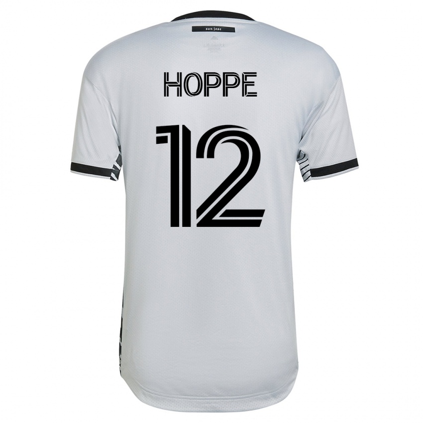 Damen Matthew Hoppe #12 Weiß Auswärtstrikot Trikot 2023/24 T-Shirt Österreich