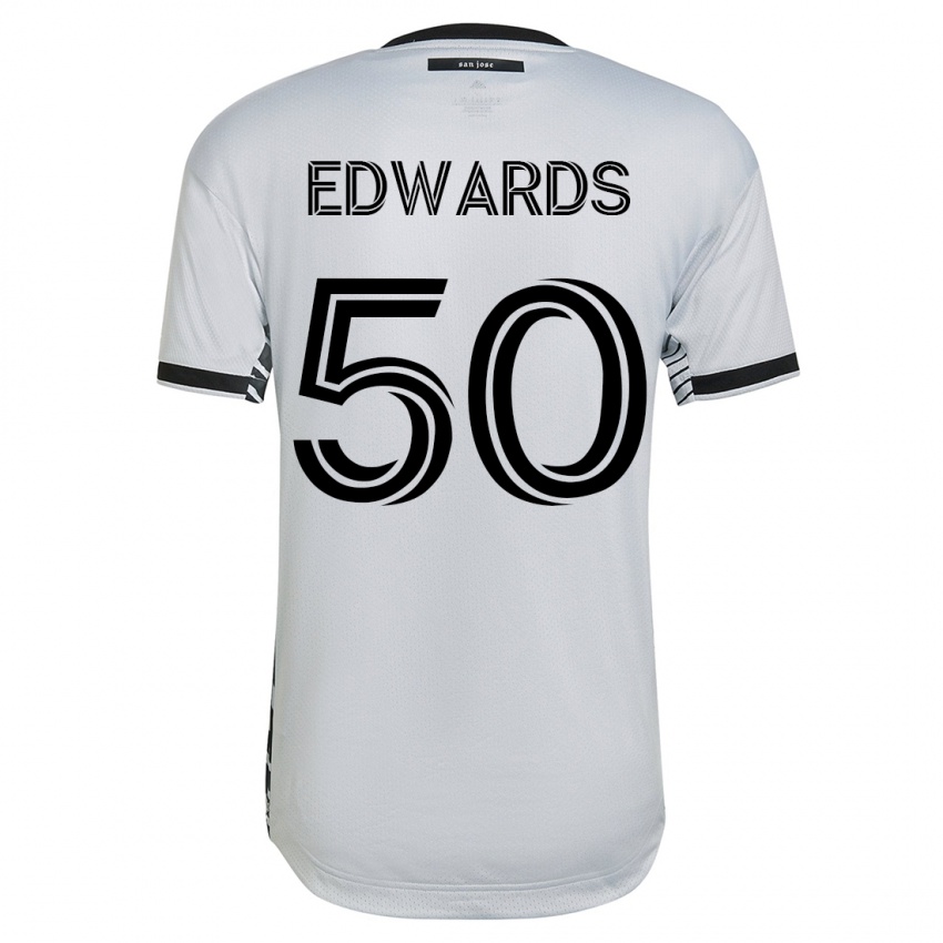 Damen Aaron Edwards #50 Weiß Auswärtstrikot Trikot 2023/24 T-Shirt Österreich