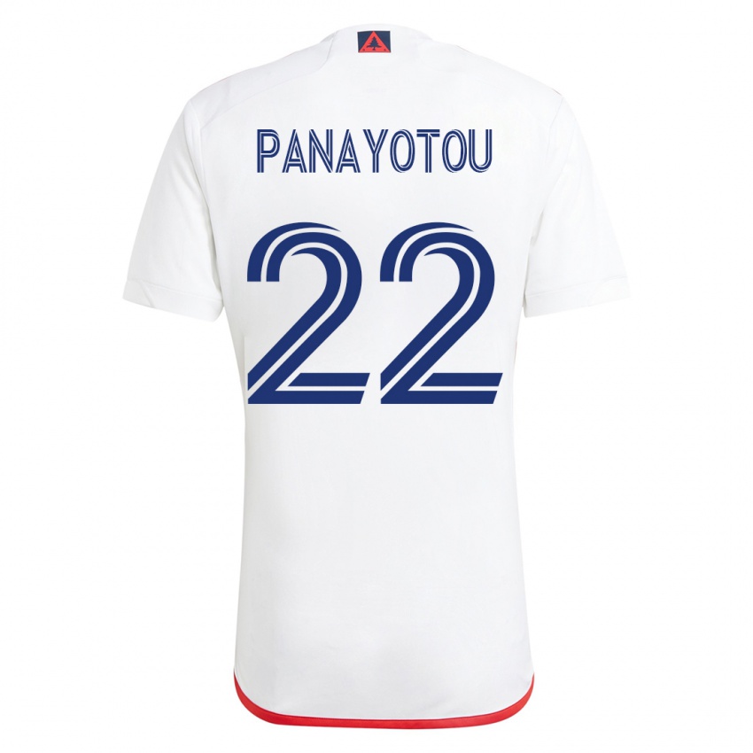 Damen Jack Panayotou #22 Weiß Rot Auswärtstrikot Trikot 2023/24 T-Shirt Österreich