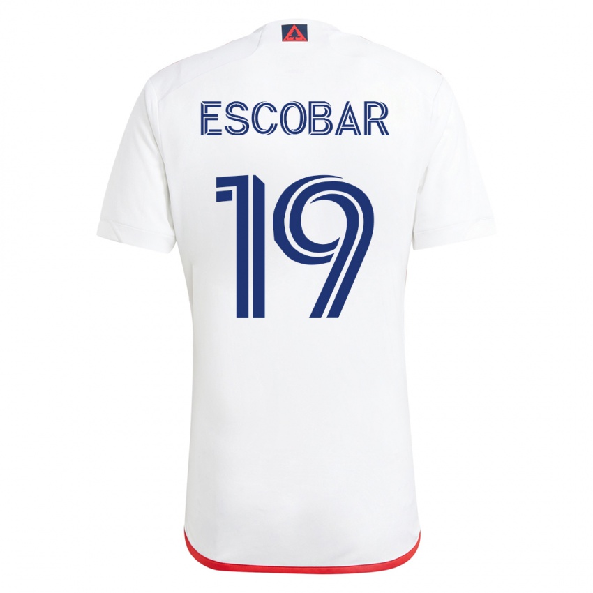 Damen Olger Escobar #19 Weiß Rot Auswärtstrikot Trikot 2023/24 T-Shirt Österreich