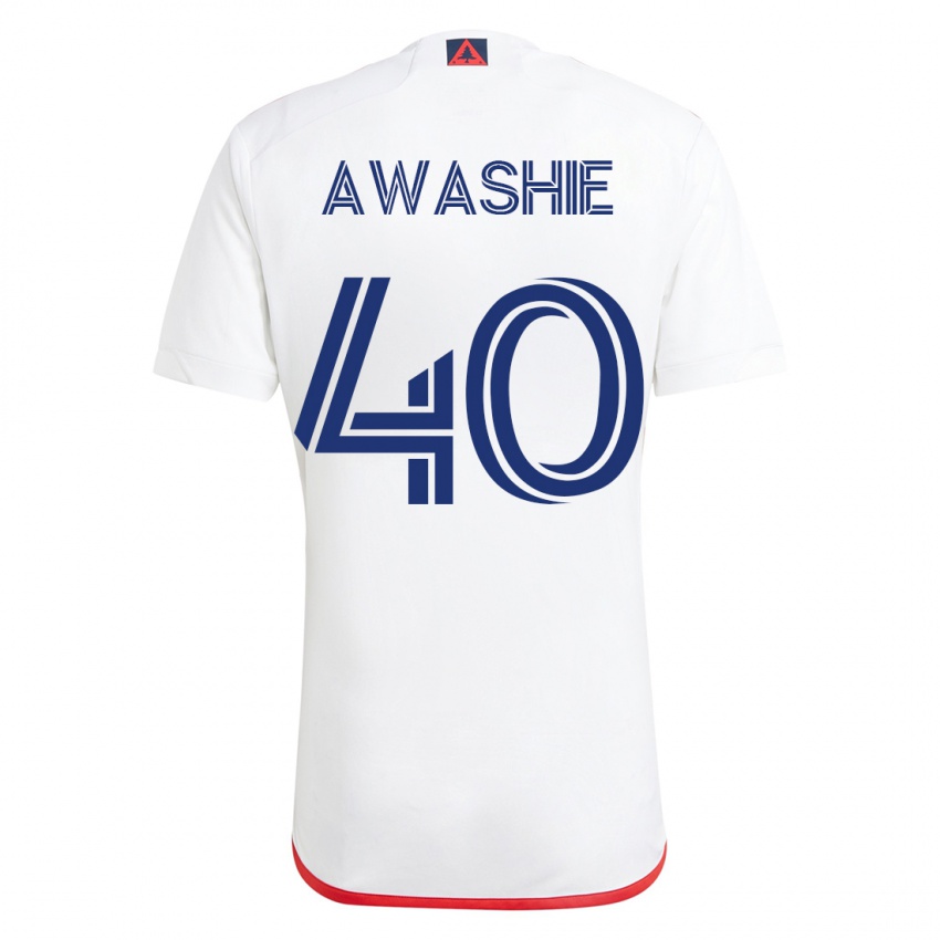 Damen Ben Awashie #40 Weiß Rot Auswärtstrikot Trikot 2023/24 T-Shirt Österreich