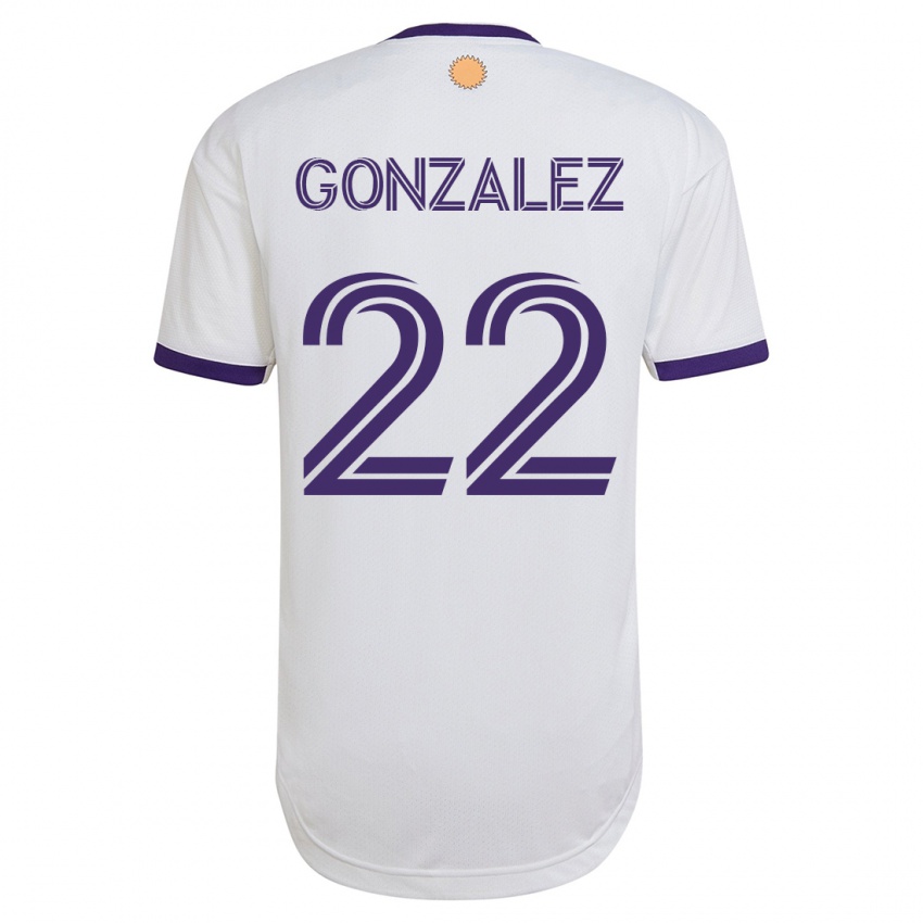 Damen Gastón González #22 Weiß Auswärtstrikot Trikot 2023/24 T-Shirt Österreich
