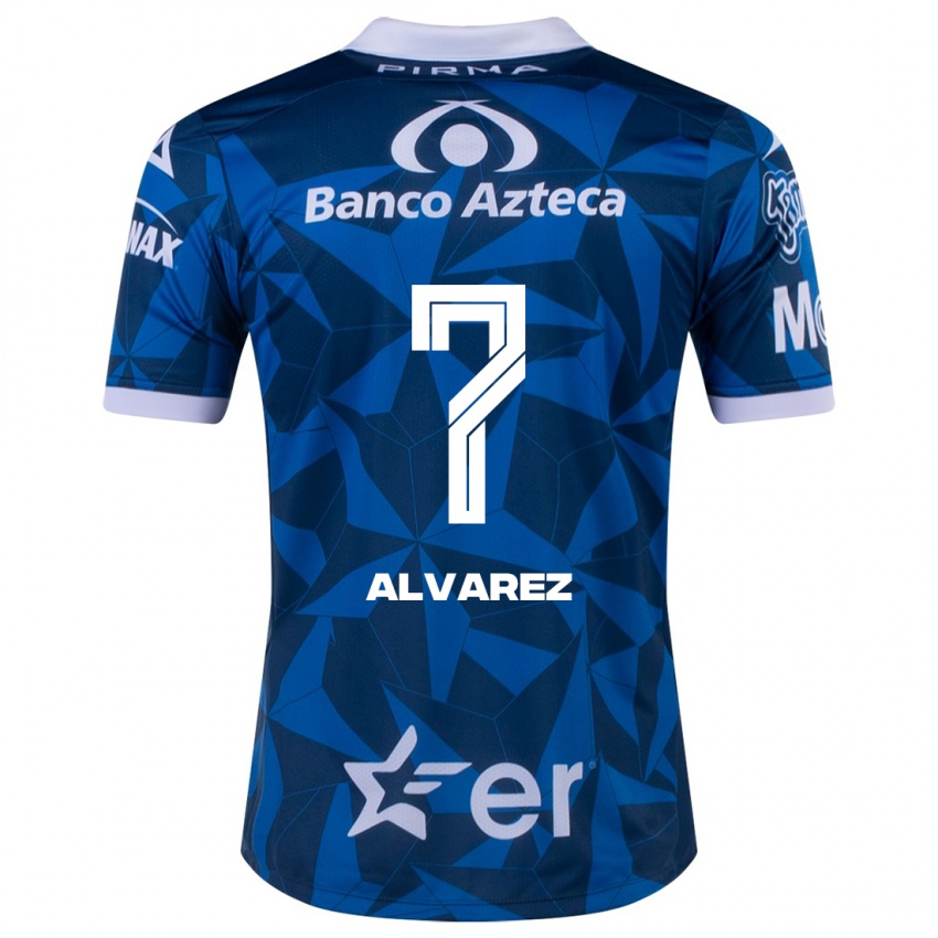 Damen Daniel Álvarez #7 Blau Auswärtstrikot Trikot 2023/24 T-Shirt Österreich