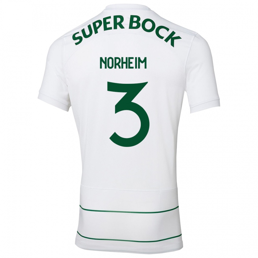 Damen Andrea Norheim #3 Weiß Auswärtstrikot Trikot 2023/24 T-Shirt Österreich