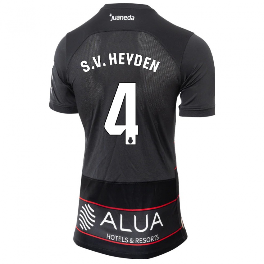 Damen Siebe Van Der Heyden #4 Schwarz Auswärtstrikot Trikot 2023/24 T-Shirt Österreich