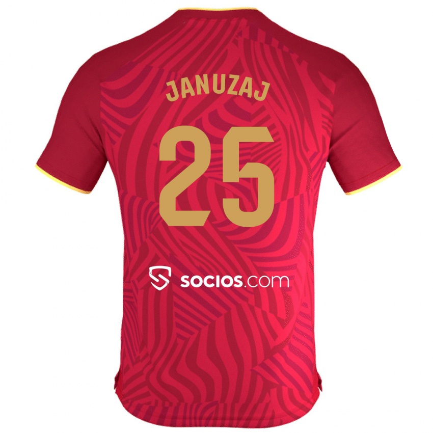 Damen Adnan Januzaj #25 Rot Auswärtstrikot Trikot 2023/24 T-Shirt Österreich