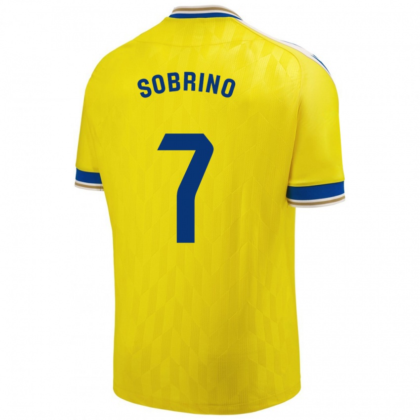 Kinder Ruben Sobrino #7 Gelb Heimtrikot Trikot 2023/24 T-Shirt Österreich