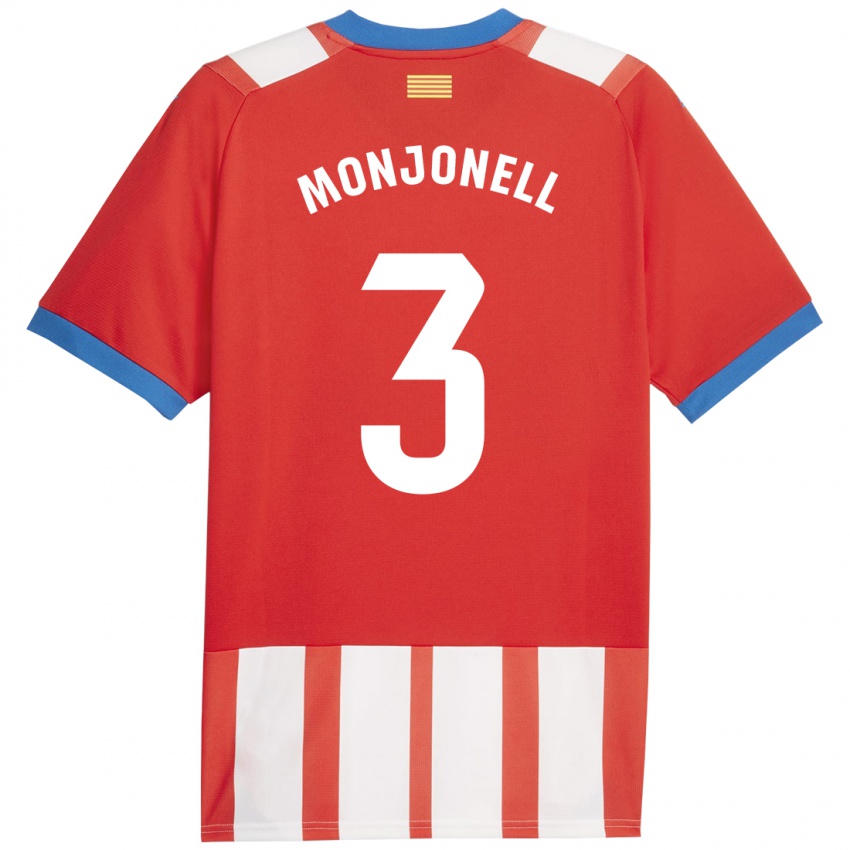 Kinder Eric Monjonell #3 Rot-Weiss Heimtrikot Trikot 2023/24 T-Shirt Österreich