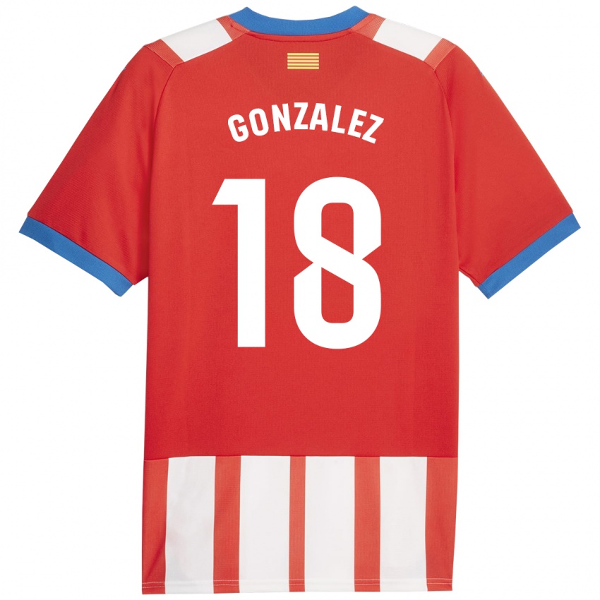 Kinder Gerard Gonzalez #18 Rot-Weiss Heimtrikot Trikot 2023/24 T-Shirt Österreich
