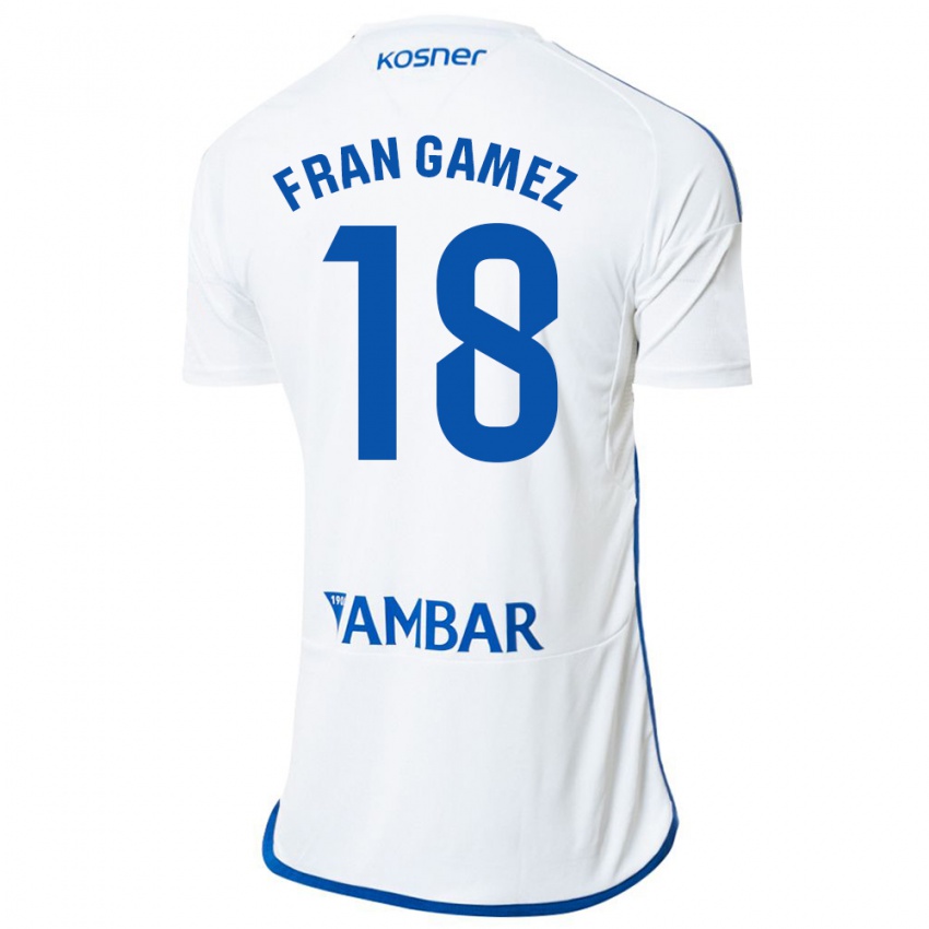 Kinder Fran Gámez #18 Weiß Heimtrikot Trikot 2023/24 T-Shirt Österreich