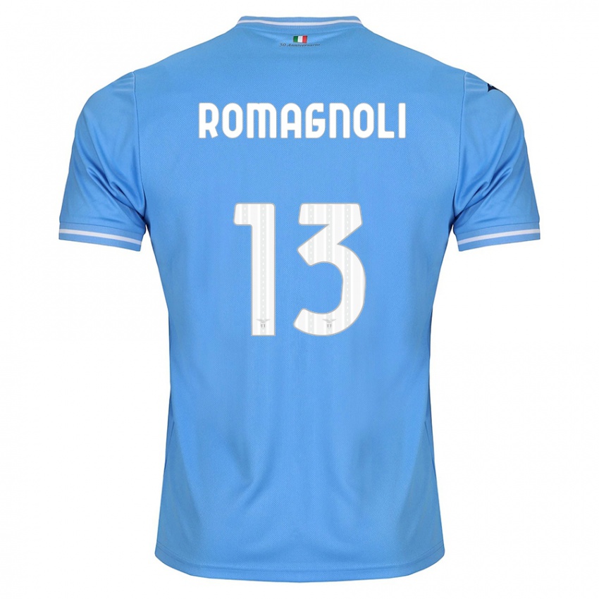 Kinder Alessio Romagnoli #13 Blau Heimtrikot Trikot 2023/24 T-Shirt Österreich