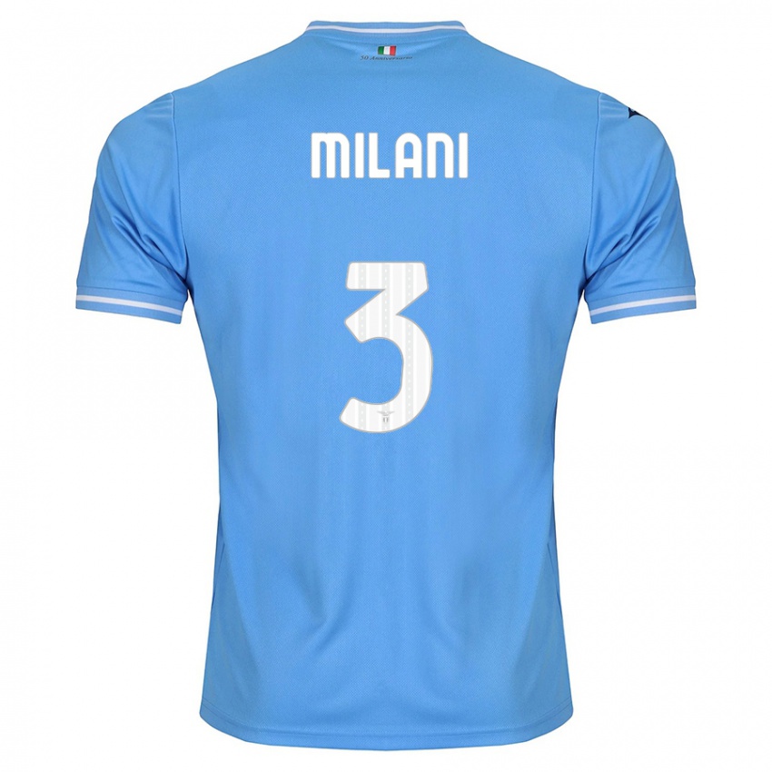 Kinder Alessandro Milani #3 Blau Heimtrikot Trikot 2023/24 T-Shirt Österreich