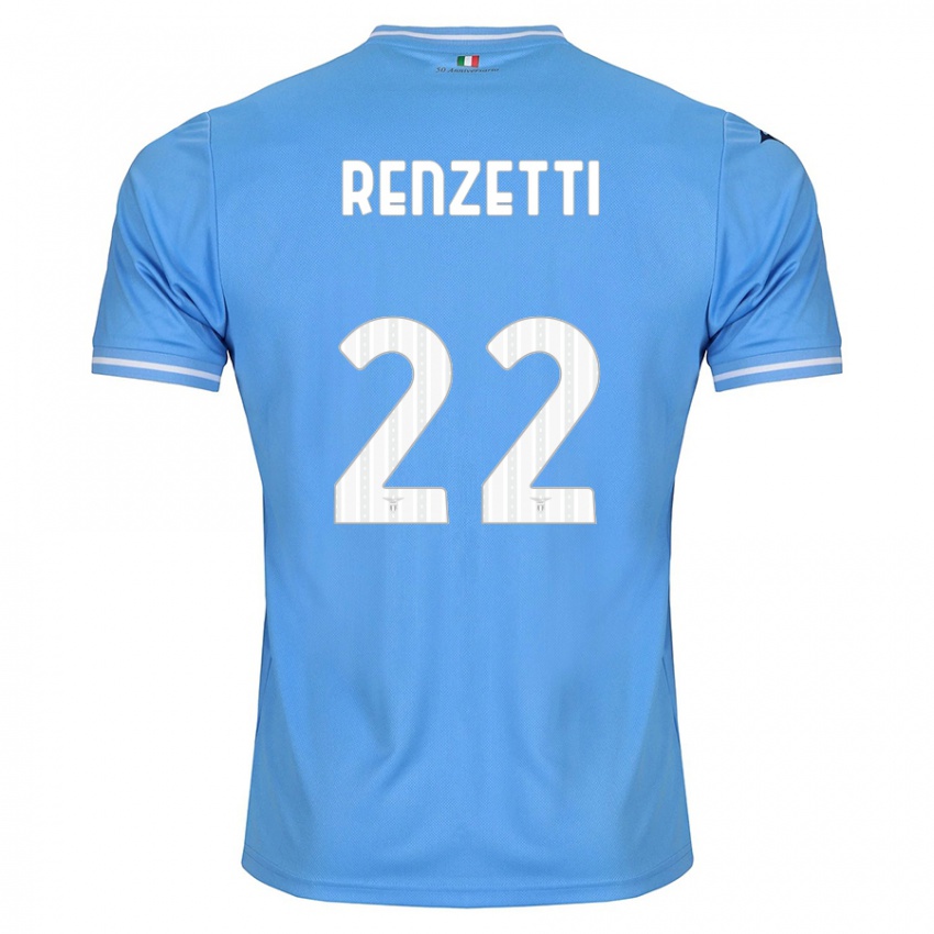 Kinder Davide Renzetti #22 Blau Heimtrikot Trikot 2023/24 T-Shirt Österreich