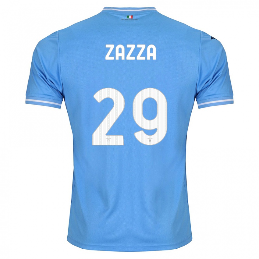 Kinder Matteo Zazza #29 Blau Heimtrikot Trikot 2023/24 T-Shirt Österreich