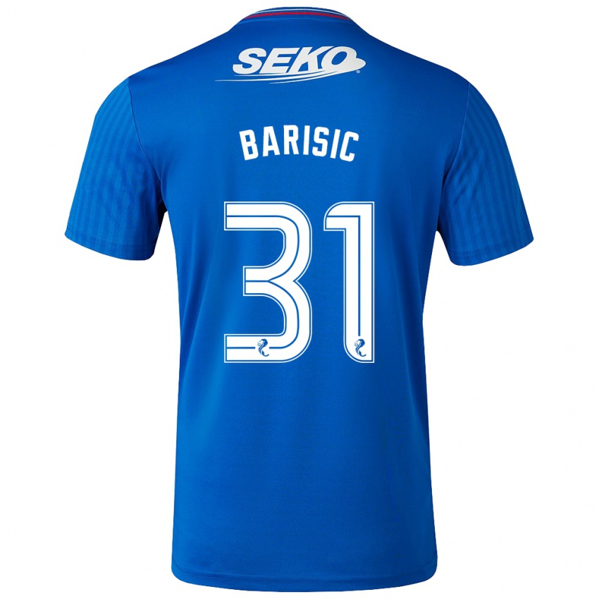 Kinder Borna Barisic #31 Blau Heimtrikot Trikot 2023/24 T-Shirt Österreich
