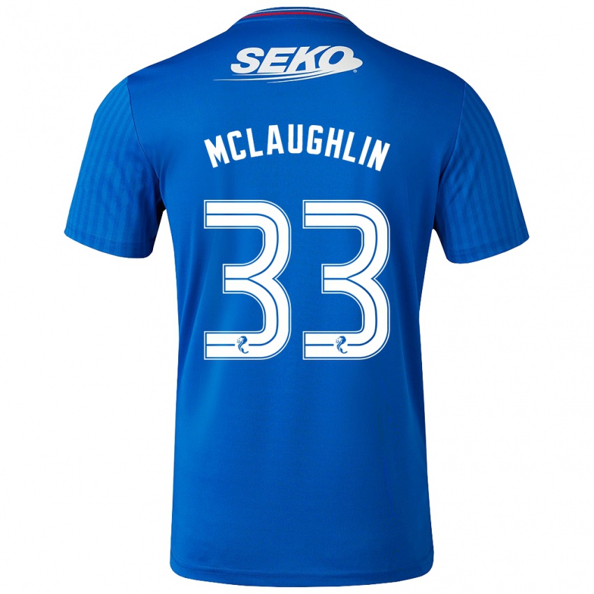 Kinder Jon Mclaughlin #33 Blau Heimtrikot Trikot 2023/24 T-Shirt Österreich