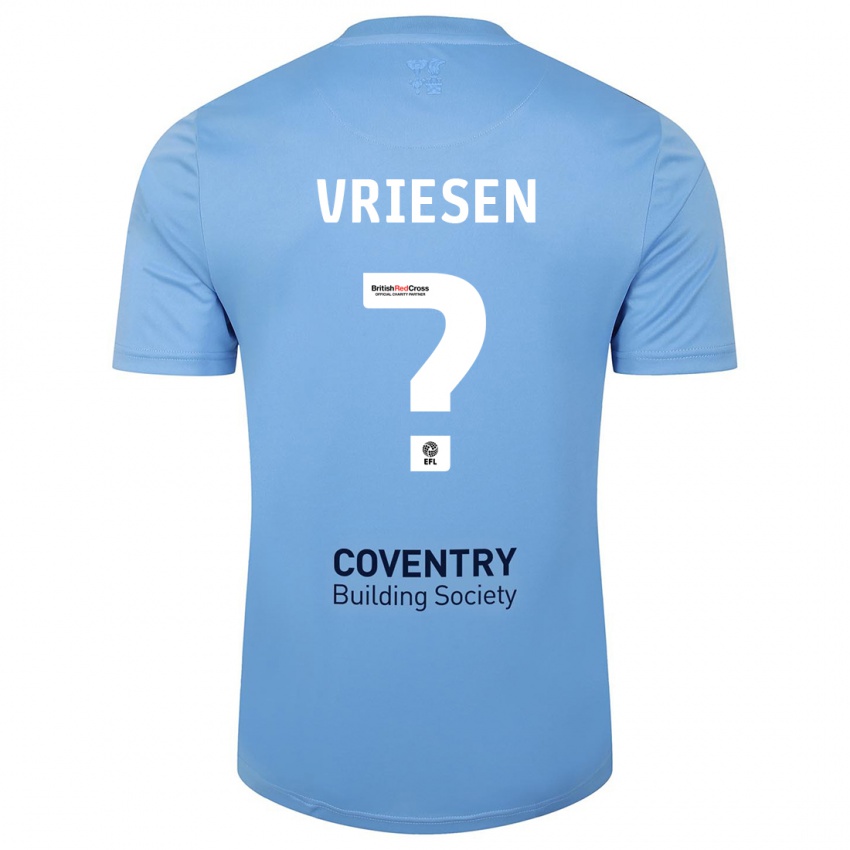 Kinder Fabian Vriesen #0 Himmelblau Heimtrikot Trikot 2023/24 T-Shirt Österreich