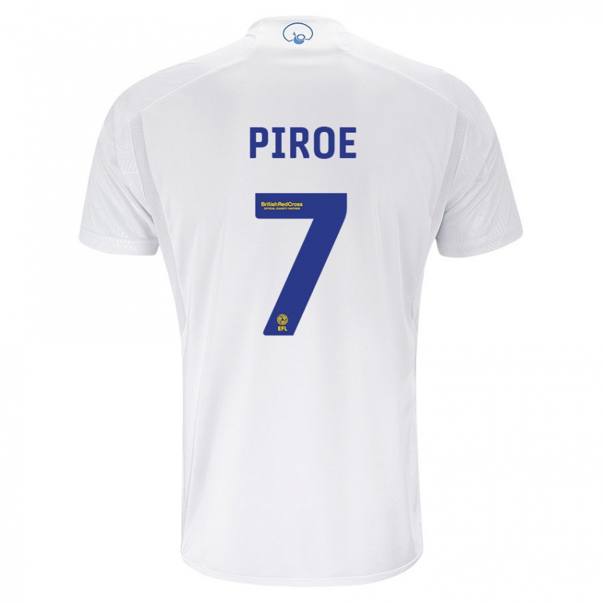 Kinder Joël Piroe #7 Weiß Heimtrikot Trikot 2023/24 T-Shirt Österreich