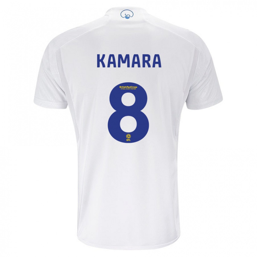 Kinder Glen Kamara #8 Weiß Heimtrikot Trikot 2023/24 T-Shirt Österreich