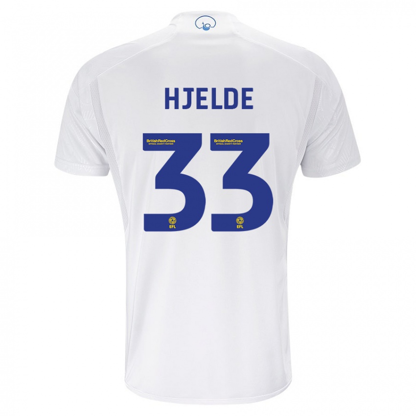 Kinder Leo Fuhr Hjelde #33 Weiß Heimtrikot Trikot 2023/24 T-Shirt Österreich