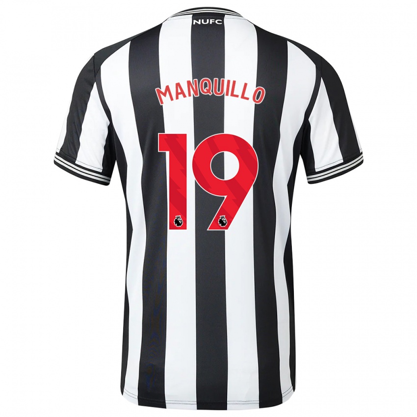 Kinder Javier Manquillo #19 Schwarz-Weiss Heimtrikot Trikot 2023/24 T-Shirt Österreich