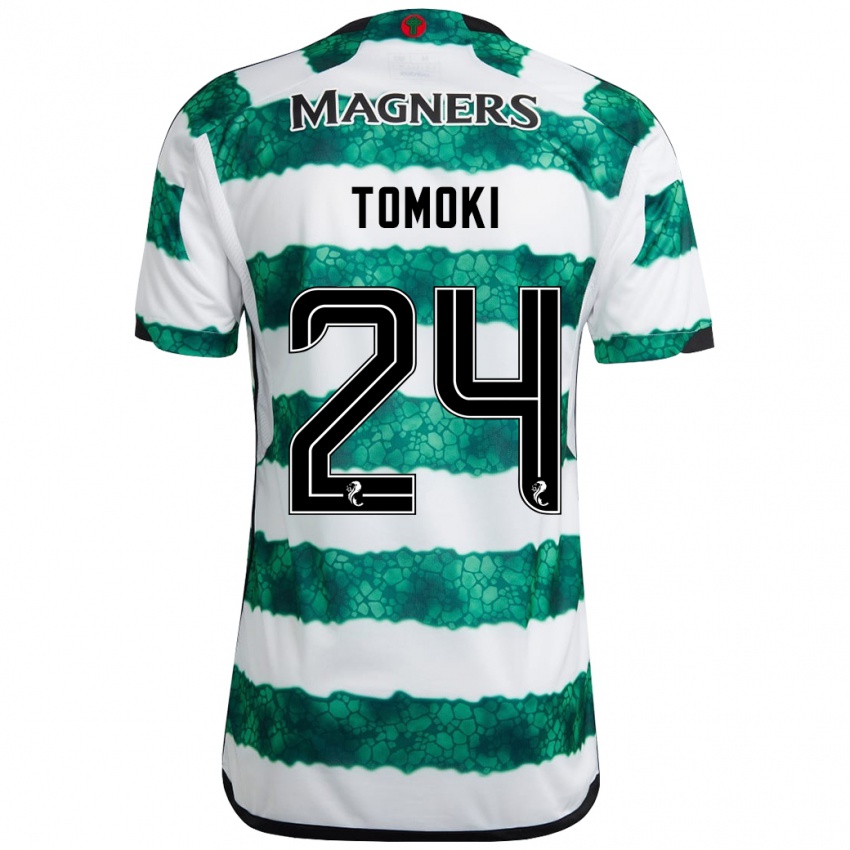 Kinder Tomoki Iwata #24 Grün Heimtrikot Trikot 2023/24 T-Shirt Österreich