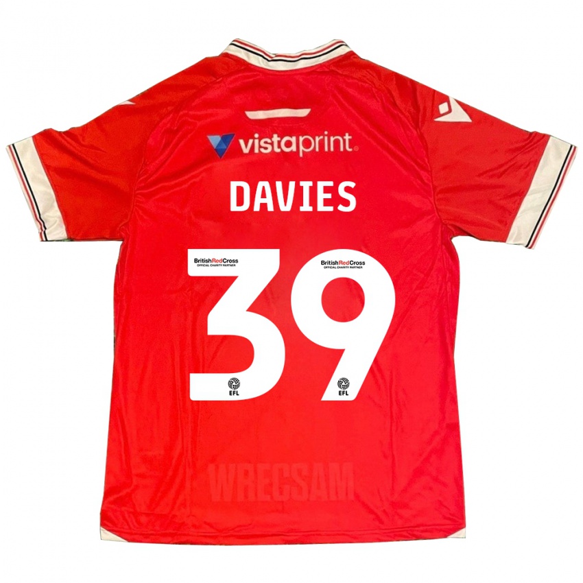 Kinder Daniel Davies #39 Rot Heimtrikot Trikot 2023/24 T-Shirt Österreich