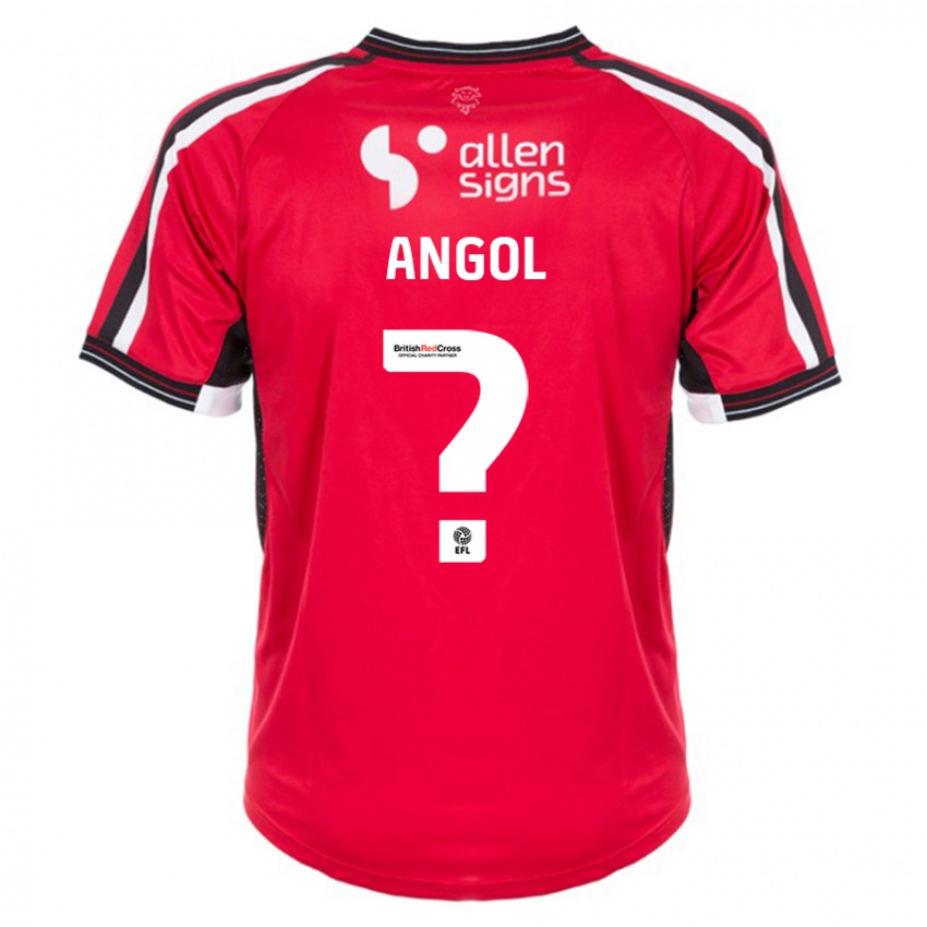 Kinder Mekhi Angol #0 Rot Heimtrikot Trikot 2023/24 T-Shirt Österreich
