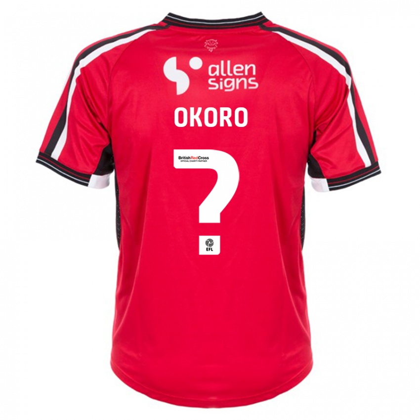 Kinder Zane Okoro #0 Rot Heimtrikot Trikot 2023/24 T-Shirt Österreich